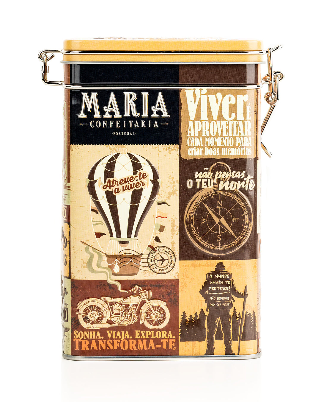 Lata de  Biscoitos Artesanais Viagem Maria Confeitaria