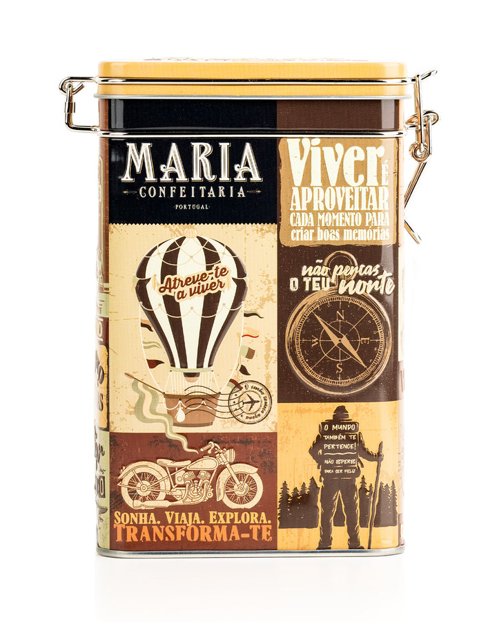 Lata de  Biscoitos Artesanais Viagem Maria Confeitaria